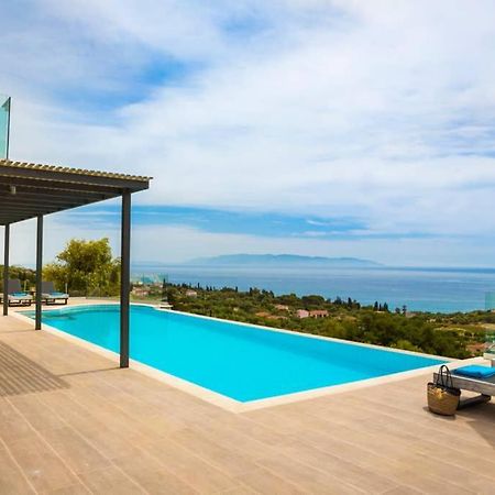 New Villa Blue With Private Pool At Trapezaki Livathos  Dış mekan fotoğraf