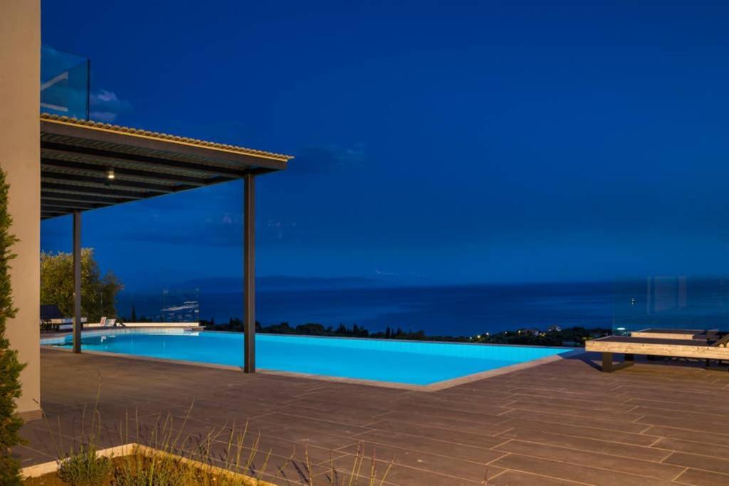 New Villa Blue With Private Pool At Trapezaki Livathos  Dış mekan fotoğraf